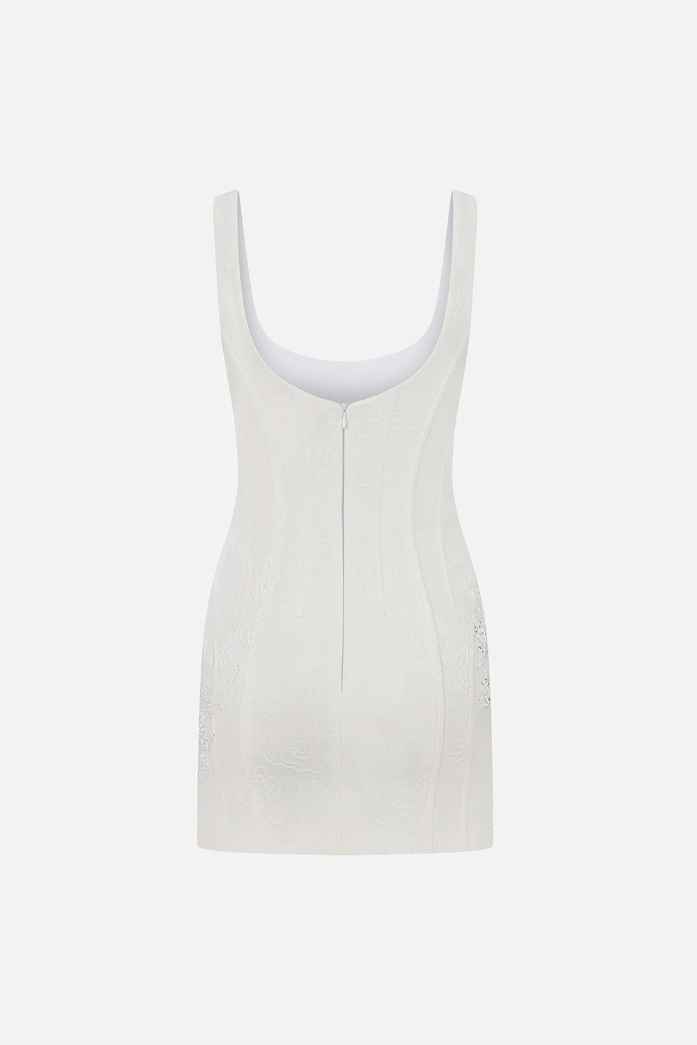 Lysa-U-Neck Jacquard Corset Mini Dress