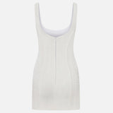 Lysa-U-Neck Jacquard Corset Mini Dress
