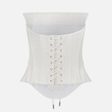 Tulia-Jacquard Lace-Up Corset