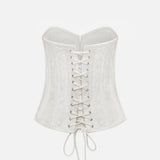 Olin-Hook-And-Eye Corset With Lace-Up Back