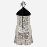 Emily - Sequined Mini Dress With Contrast Piping