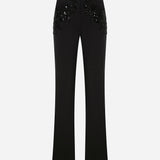 Erica - Trousers With Applique Detail in Black