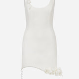 Livi-U-Neck Asymmetric Hem Mini Dress
