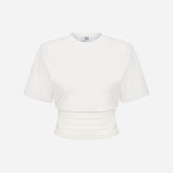 Tux - Tuxedo Belt Detailed T-Shirt in White
