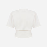 Tux - Tuxedo Belt Detailed T-Shirt in White