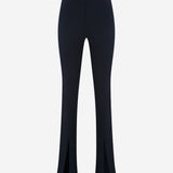 Canis - Trousers With Front Slit in Navy Blue