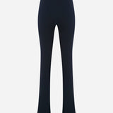 Canis - Trousers With Front Slit in Navy Blue