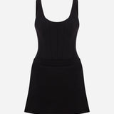 Nora-U-Neck Corset Detailed Mini Dress