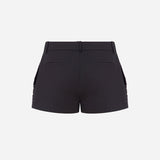 Lou - One Pleated Tailored Shorts in Black