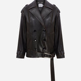 Joey - Leather Trench Jacket