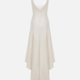 Soho-U-Neck Silk Shantung Dress