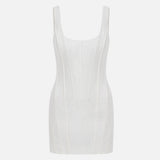 Noa-U-Neck Jacquard Corset Mini Dress
