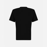 Alicia - T-Shirt With Shoulder Pads in Black