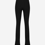 Canis - Trousers With Front Slit in Black