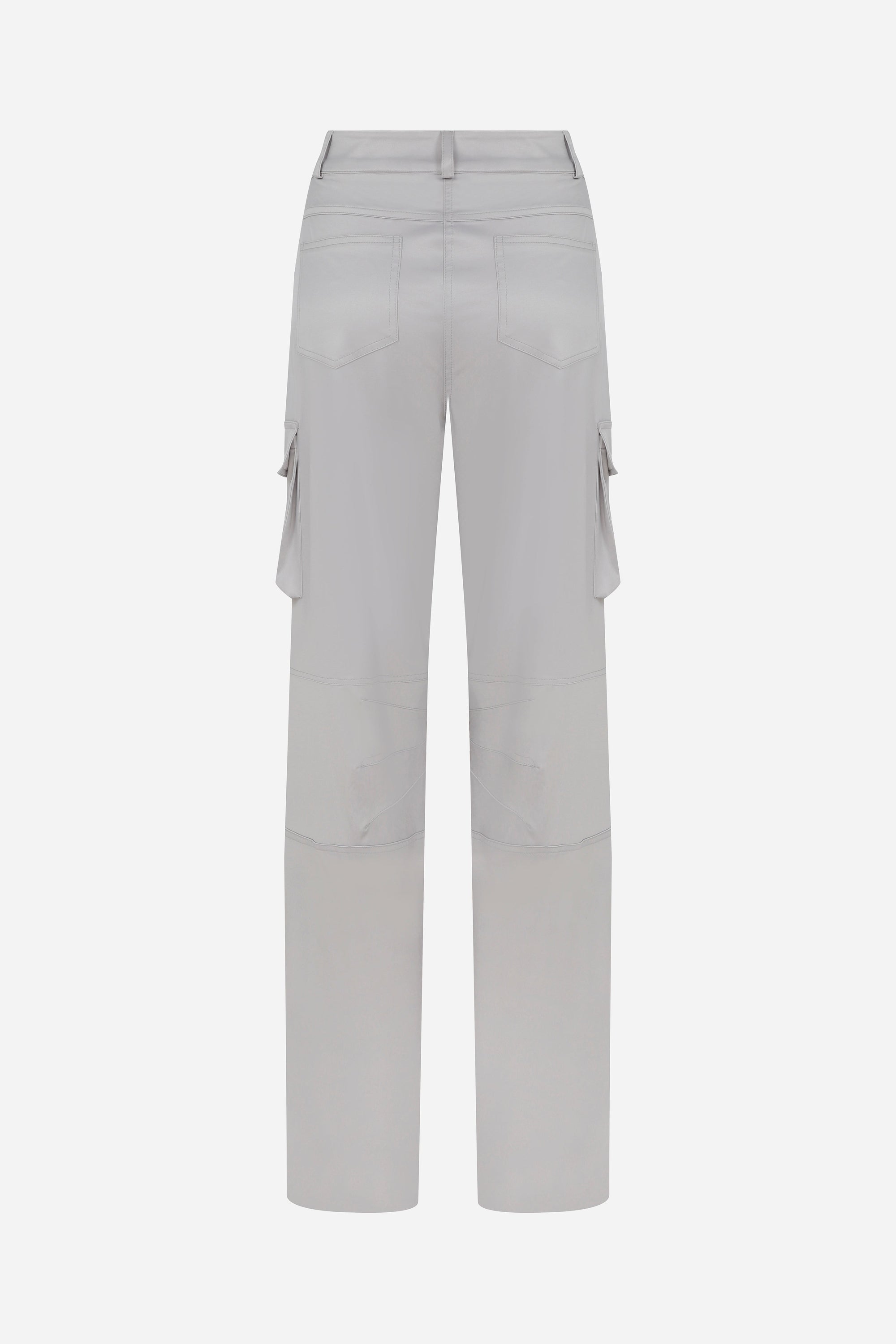 Darmy - Satin Cotton Cargo Trousers