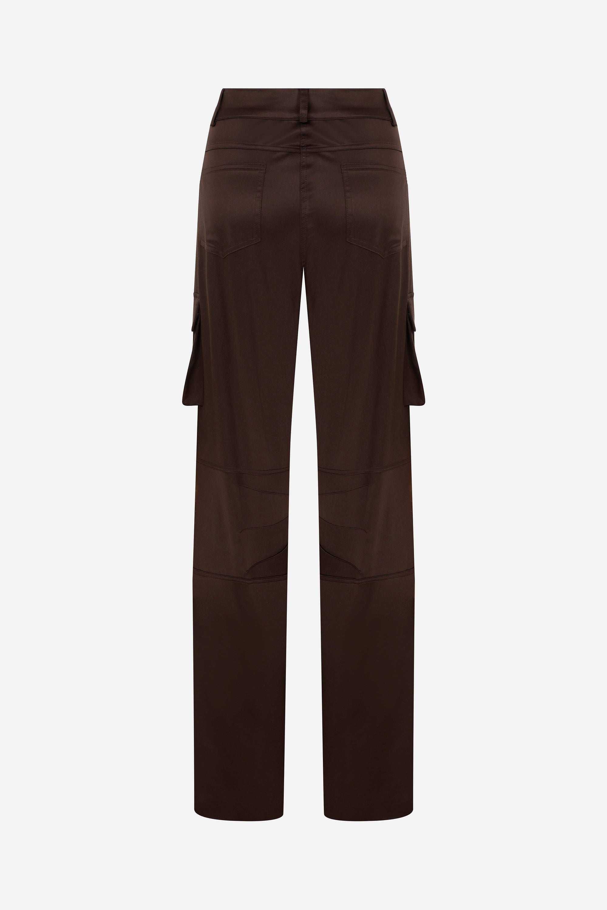 Darmy - Satin Cotton Cargo Trousers