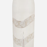 Anisa - Midi Skirt with Hand-Embroidered Lace Details