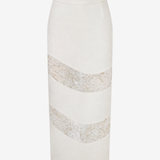 Anisa - Midi Skirt with Hand-Embroidered Lace Details