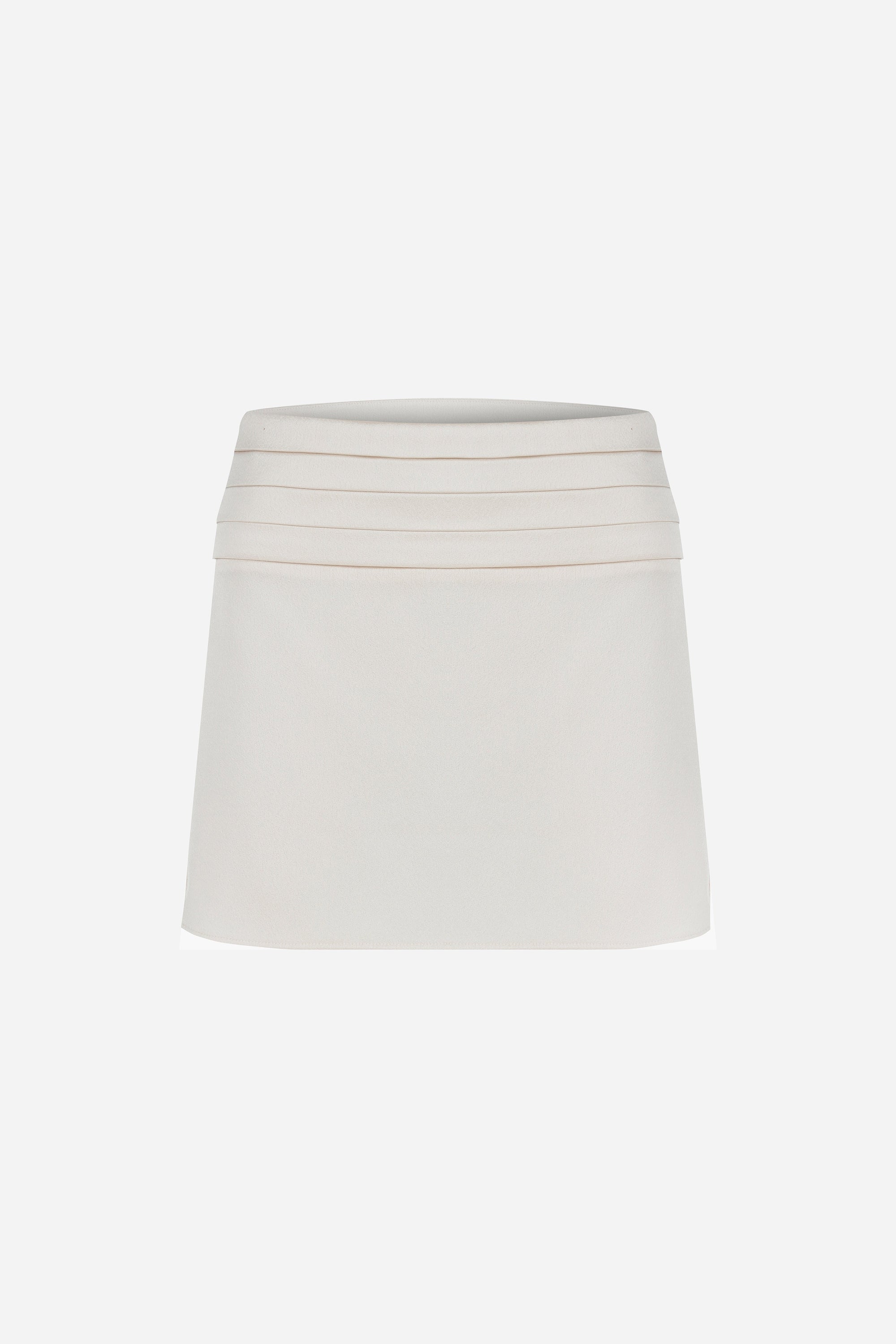 Juin - Satin Mini Skirt With Tuxedo Belt Detail