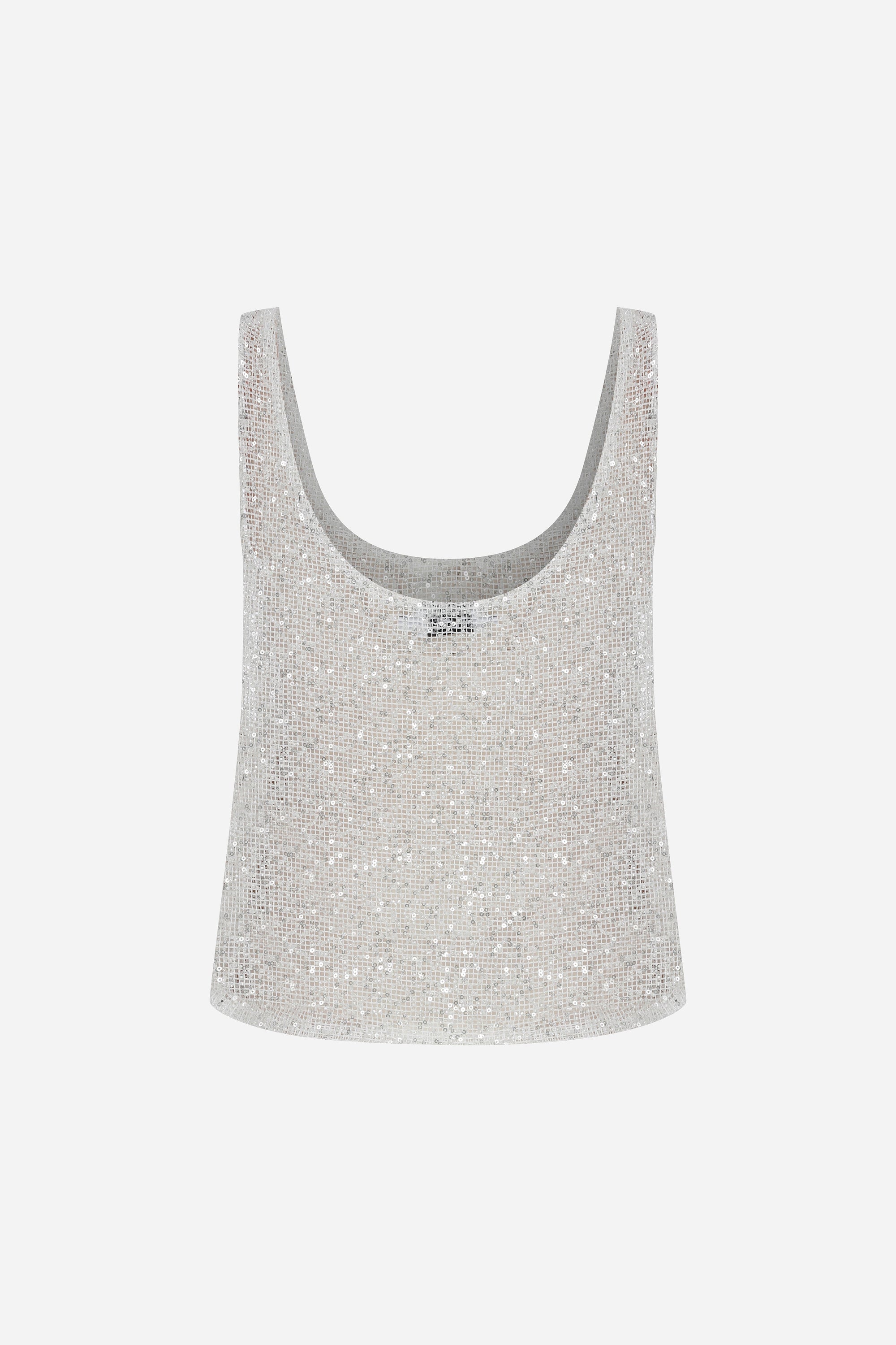 Lend - U Neck Sequin Tank Top