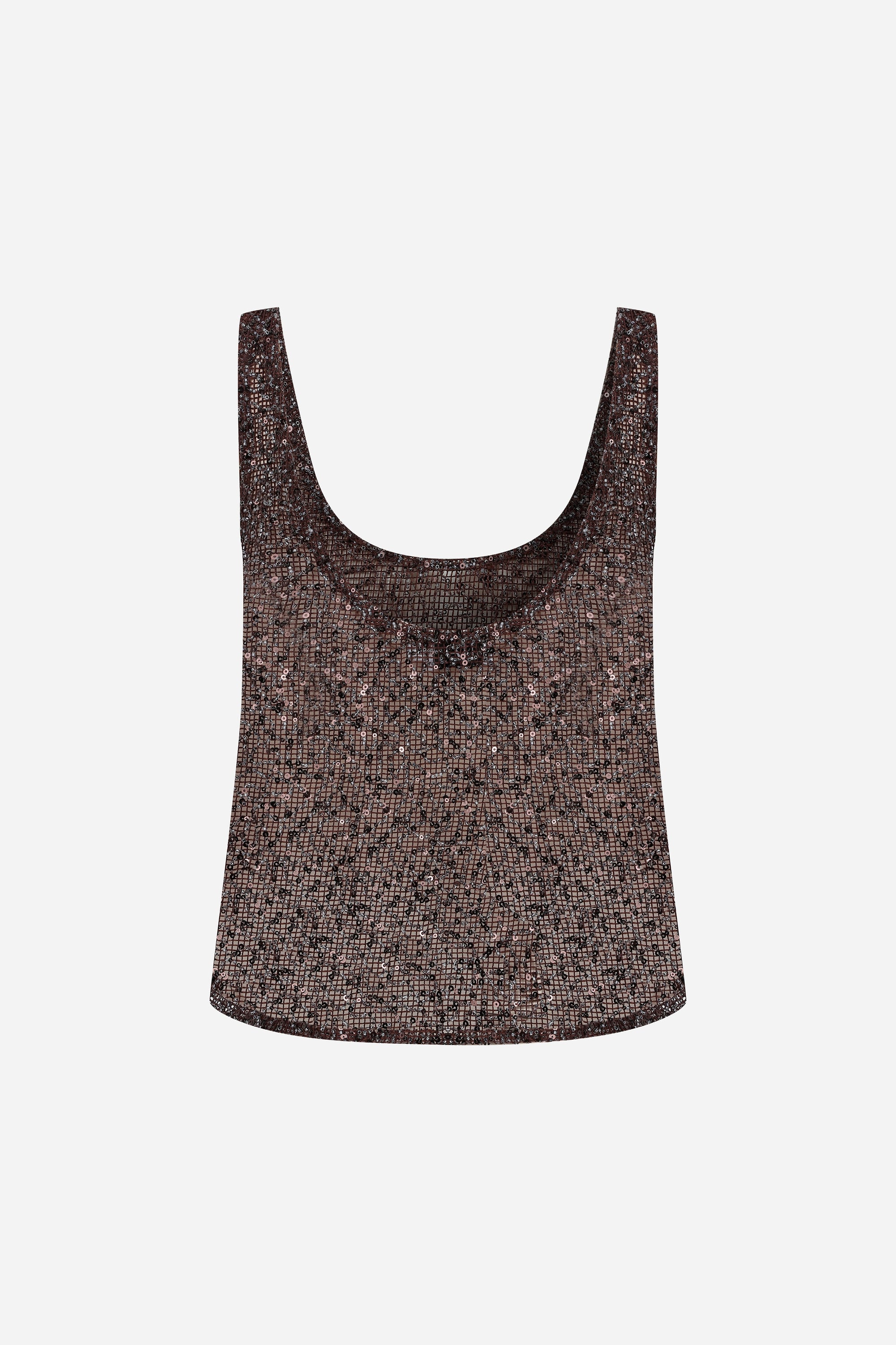 Lend - U Neck Sequin Tank Top